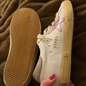 Golden Goose Women's Superstars with Pink Metallic Star